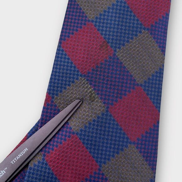 Coach Necktie Mens Argyle Checkered Colorful Italian Silk Made in USA 58 x 3 ¾" - Picture 11 of 13